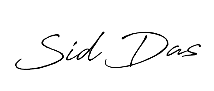 How to make Sid Das name signature. Use Antro_Vectra_Bolder style for creating short signs online. This is the latest handwritten sign. Sid Das signature style 7 images and pictures png