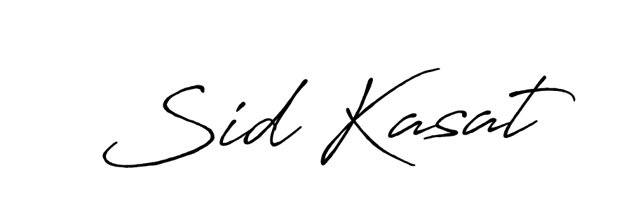Make a beautiful signature design for name Sid Kasat. With this signature (Antro_Vectra_Bolder) style, you can create a handwritten signature for free. Sid Kasat signature style 7 images and pictures png