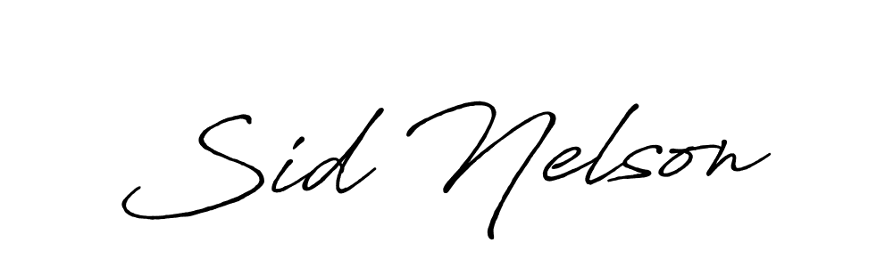 Similarly Antro_Vectra_Bolder is the best handwritten signature design. Signature creator online .You can use it as an online autograph creator for name Sid Nelson. Sid Nelson signature style 7 images and pictures png