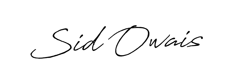How to make Sid Owais name signature. Use Antro_Vectra_Bolder style for creating short signs online. This is the latest handwritten sign. Sid Owais signature style 7 images and pictures png