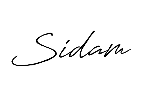 Make a beautiful signature design for name Sidam. With this signature (Antro_Vectra_Bolder) style, you can create a handwritten signature for free. Sidam signature style 7 images and pictures png