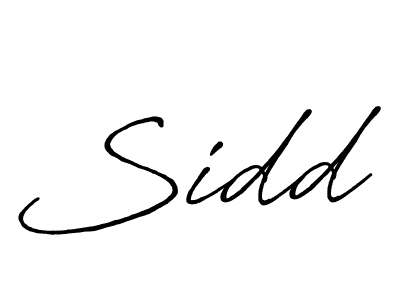 Use a signature maker to create a handwritten signature online. With this signature software, you can design (Antro_Vectra_Bolder) your own signature for name Sidd. Sidd signature style 7 images and pictures png