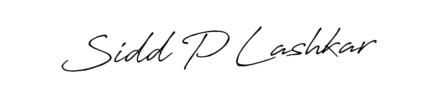 Make a beautiful signature design for name Sidd P Lashkar. With this signature (Antro_Vectra_Bolder) style, you can create a handwritten signature for free. Sidd P Lashkar signature style 7 images and pictures png