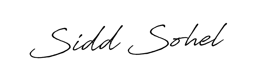 Sidd Sohel stylish signature style. Best Handwritten Sign (Antro_Vectra_Bolder) for my name. Handwritten Signature Collection Ideas for my name Sidd Sohel. Sidd Sohel signature style 7 images and pictures png