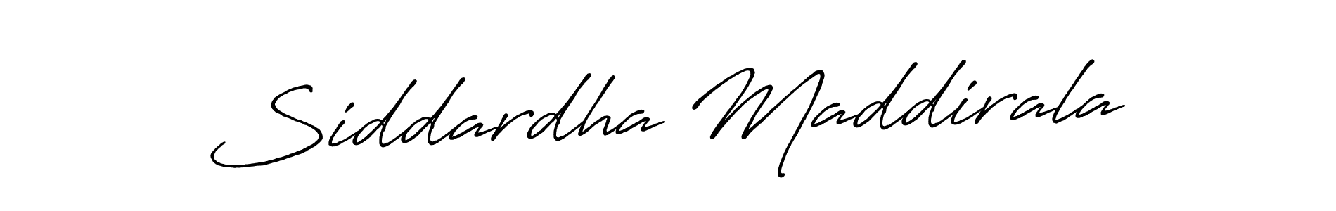 Make a beautiful signature design for name Siddardha Maddirala. With this signature (Antro_Vectra_Bolder) style, you can create a handwritten signature for free. Siddardha Maddirala signature style 7 images and pictures png