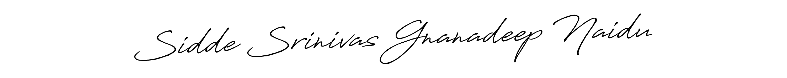 Design your own signature with our free online signature maker. With this signature software, you can create a handwritten (Antro_Vectra_Bolder) signature for name Sidde Srinivas Gnanadeep Naidu. Sidde Srinivas Gnanadeep Naidu signature style 7 images and pictures png