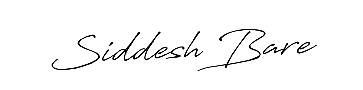 Make a beautiful signature design for name Siddesh Bare. With this signature (Antro_Vectra_Bolder) style, you can create a handwritten signature for free. Siddesh Bare signature style 7 images and pictures png