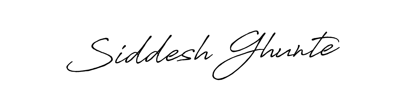 This is the best signature style for the Siddesh Ghunte name. Also you like these signature font (Antro_Vectra_Bolder). Mix name signature. Siddesh Ghunte signature style 7 images and pictures png