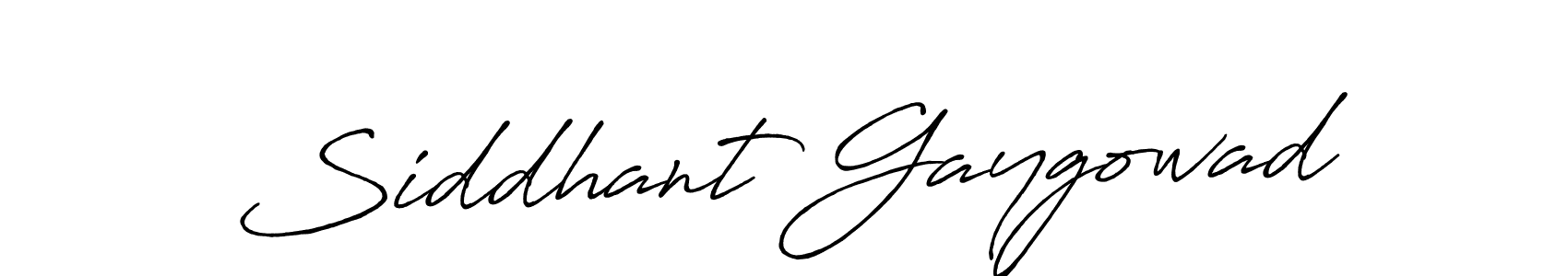 Make a beautiful signature design for name Siddhant Gaygowad. With this signature (Antro_Vectra_Bolder) style, you can create a handwritten signature for free. Siddhant Gaygowad signature style 7 images and pictures png