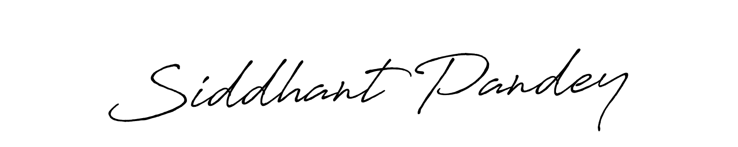 Create a beautiful signature design for name Siddhant Pandey. With this signature (Antro_Vectra_Bolder) fonts, you can make a handwritten signature for free. Siddhant Pandey signature style 7 images and pictures png