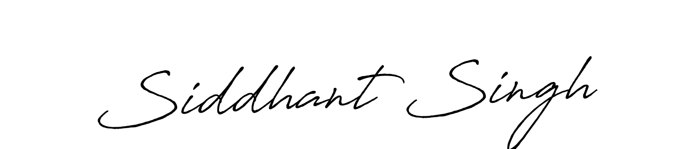 Create a beautiful signature design for name Siddhant Singh. With this signature (Antro_Vectra_Bolder) fonts, you can make a handwritten signature for free. Siddhant Singh signature style 7 images and pictures png