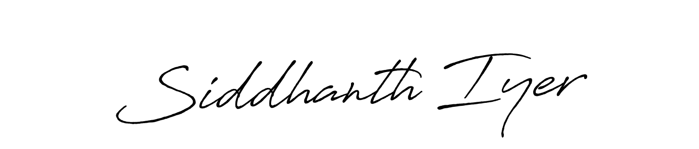 Also we have Siddhanth Iyer name is the best signature style. Create professional handwritten signature collection using Antro_Vectra_Bolder autograph style. Siddhanth Iyer signature style 7 images and pictures png