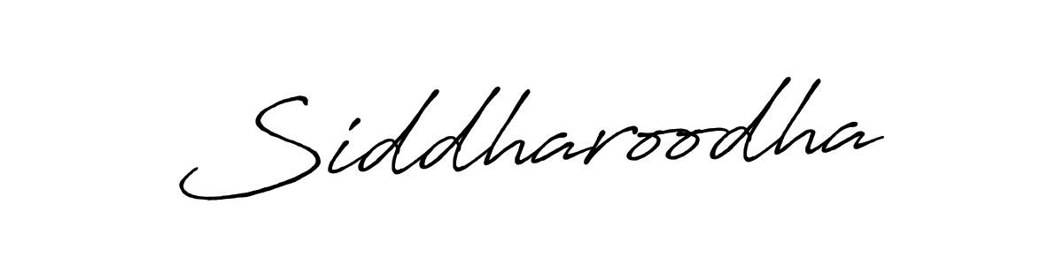 Use a signature maker to create a handwritten signature online. With this signature software, you can design (Antro_Vectra_Bolder) your own signature for name Siddharoodha. Siddharoodha signature style 7 images and pictures png