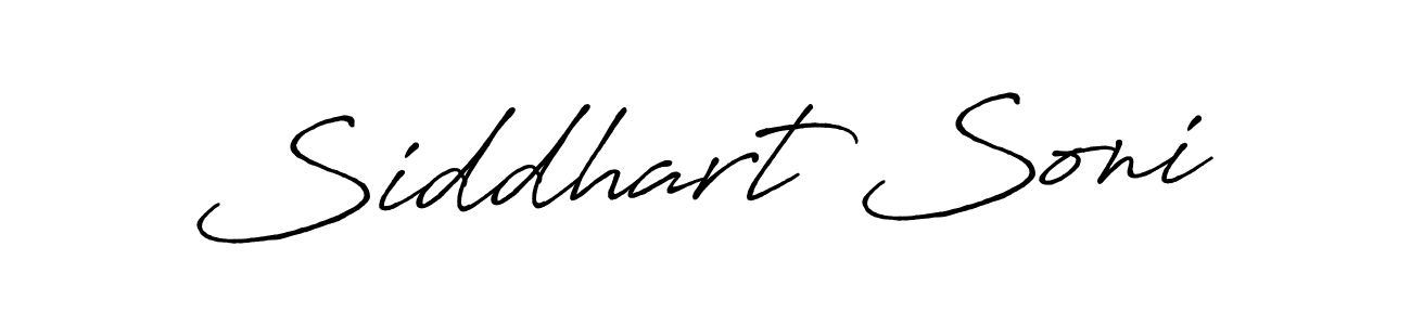 How to make Siddhart Soni name signature. Use Antro_Vectra_Bolder style for creating short signs online. This is the latest handwritten sign. Siddhart Soni signature style 7 images and pictures png