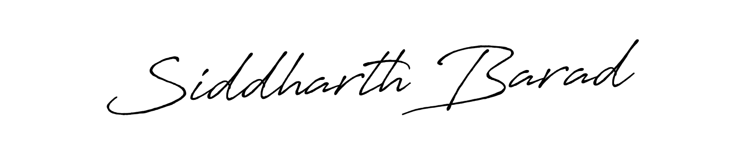 Make a beautiful signature design for name Siddharth Barad. With this signature (Antro_Vectra_Bolder) style, you can create a handwritten signature for free. Siddharth Barad signature style 7 images and pictures png