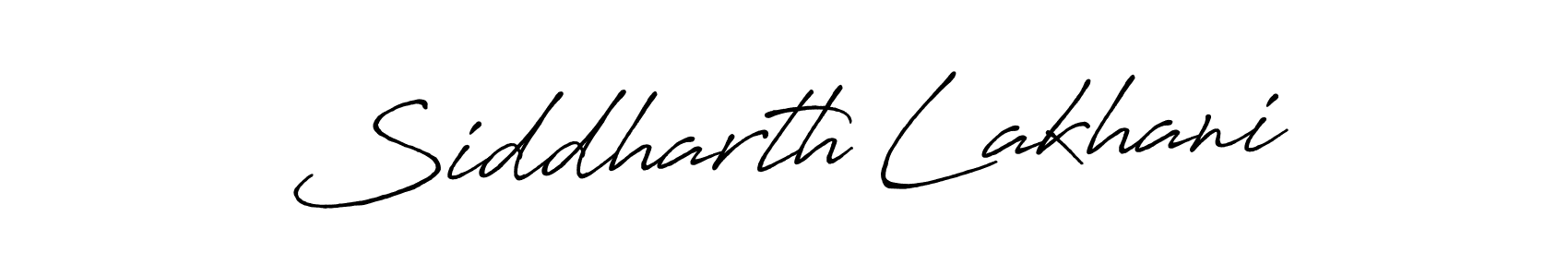 Make a beautiful signature design for name Siddharth Lakhani. With this signature (Antro_Vectra_Bolder) style, you can create a handwritten signature for free. Siddharth Lakhani signature style 7 images and pictures png