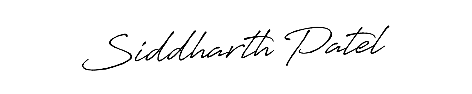 Siddharth Patel stylish signature style. Best Handwritten Sign (Antro_Vectra_Bolder) for my name. Handwritten Signature Collection Ideas for my name Siddharth Patel. Siddharth Patel signature style 7 images and pictures png