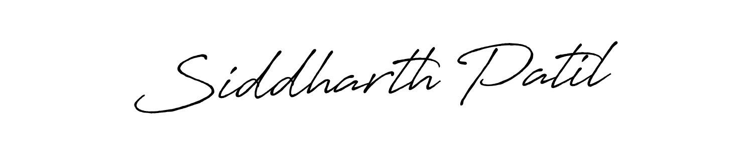 Make a beautiful signature design for name Siddharth Patil. With this signature (Antro_Vectra_Bolder) style, you can create a handwritten signature for free. Siddharth Patil signature style 7 images and pictures png