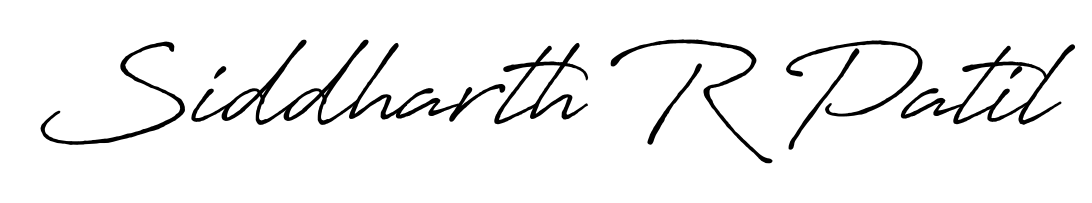 Give your name Siddharth R Patil an exquisite flair with the Antro_Vectra_Bolder script font. Ideal for contracts, resumes, and formal letterheads. Siddharth R Patil signature style 7 images and pictures png