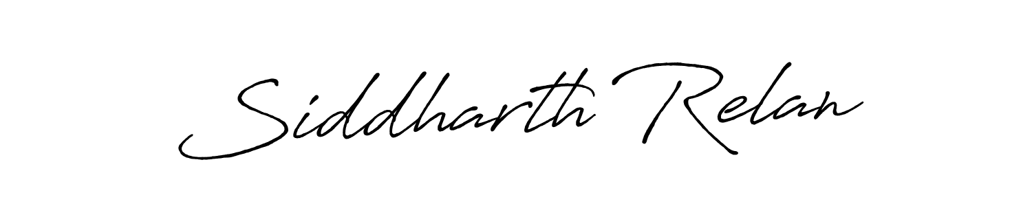 It looks lik you need a new signature style for name Siddharth Relan. Design unique handwritten (Antro_Vectra_Bolder) signature with our free signature maker in just a few clicks. Siddharth Relan signature style 7 images and pictures png