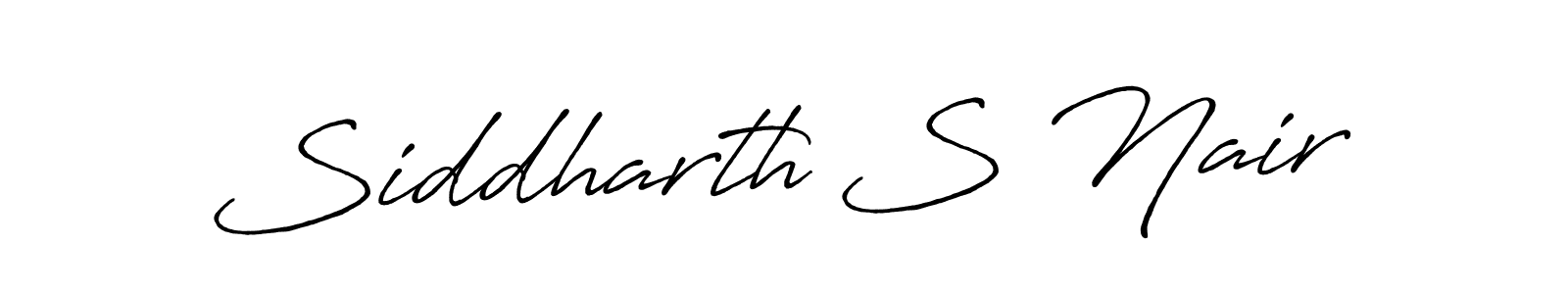 Design your own signature with our free online signature maker. With this signature software, you can create a handwritten (Antro_Vectra_Bolder) signature for name Siddharth S Nair. Siddharth S Nair signature style 7 images and pictures png