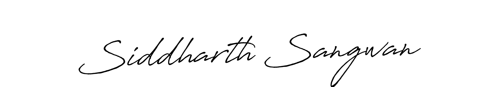 How to make Siddharth Sangwan name signature. Use Antro_Vectra_Bolder style for creating short signs online. This is the latest handwritten sign. Siddharth Sangwan signature style 7 images and pictures png