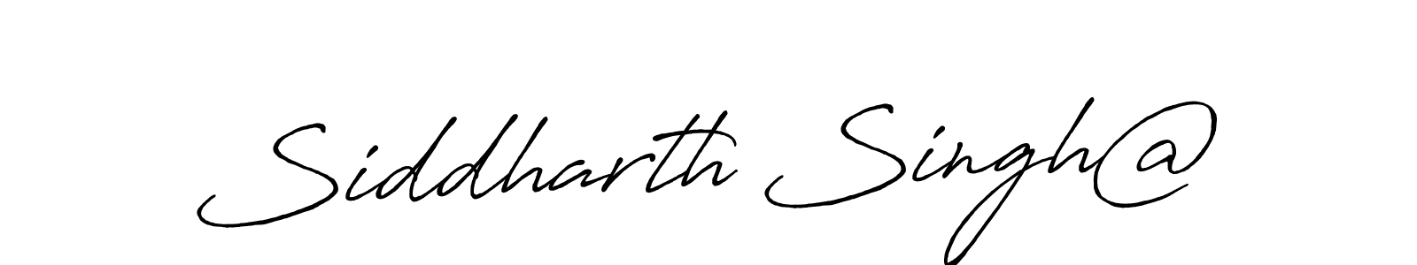 Use a signature maker to create a handwritten signature online. With this signature software, you can design (Antro_Vectra_Bolder) your own signature for name Siddharth Singh@. Siddharth Singh@ signature style 7 images and pictures png