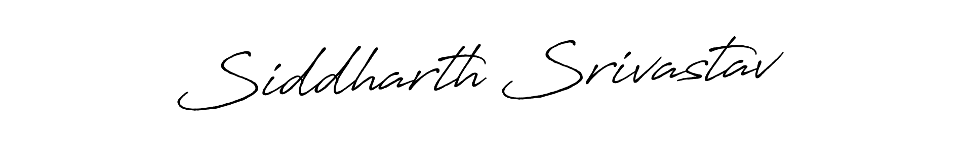 Make a beautiful signature design for name Siddharth Srivastav. With this signature (Antro_Vectra_Bolder) style, you can create a handwritten signature for free. Siddharth Srivastav signature style 7 images and pictures png