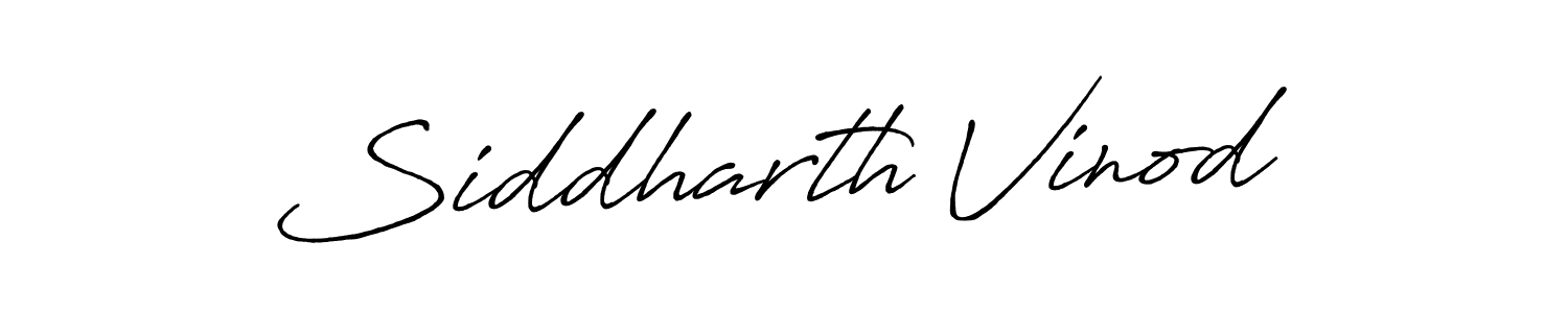 Use a signature maker to create a handwritten signature online. With this signature software, you can design (Antro_Vectra_Bolder) your own signature for name Siddharth Vinod. Siddharth Vinod signature style 7 images and pictures png