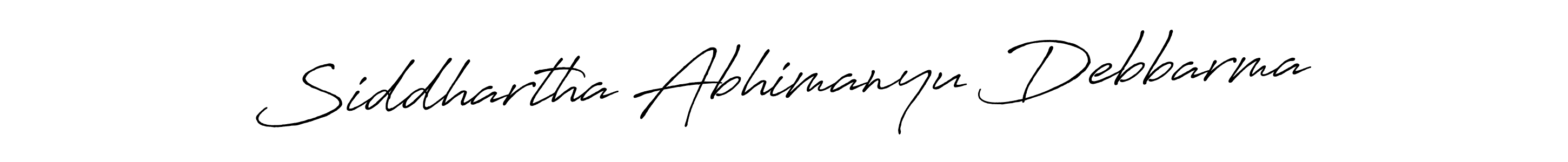 How to make Siddhartha Abhimanyu Debbarma name signature. Use Antro_Vectra_Bolder style for creating short signs online. This is the latest handwritten sign. Siddhartha Abhimanyu Debbarma signature style 7 images and pictures png