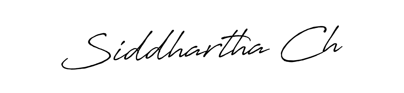 Create a beautiful signature design for name Siddhartha Ch. With this signature (Antro_Vectra_Bolder) fonts, you can make a handwritten signature for free. Siddhartha Ch signature style 7 images and pictures png
