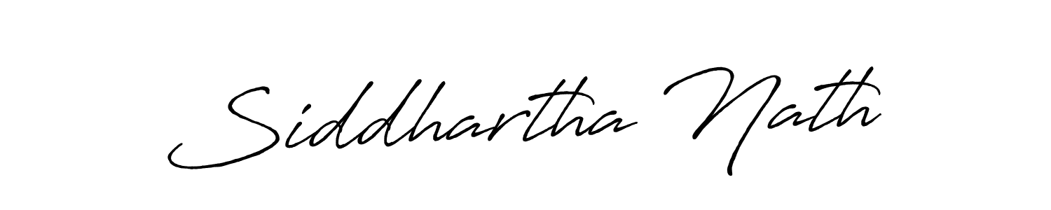 Create a beautiful signature design for name Siddhartha Nath. With this signature (Antro_Vectra_Bolder) fonts, you can make a handwritten signature for free. Siddhartha Nath signature style 7 images and pictures png