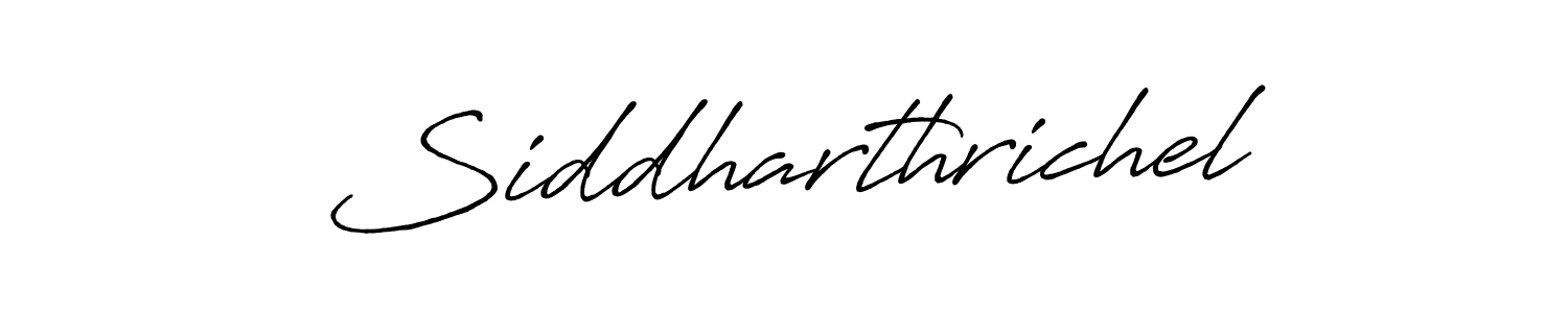 How to make Siddharthrichel name signature. Use Antro_Vectra_Bolder style for creating short signs online. This is the latest handwritten sign. Siddharthrichel signature style 7 images and pictures png