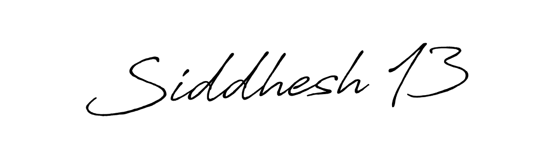 Use a signature maker to create a handwritten signature online. With this signature software, you can design (Antro_Vectra_Bolder) your own signature for name Siddhesh 13. Siddhesh 13 signature style 7 images and pictures png