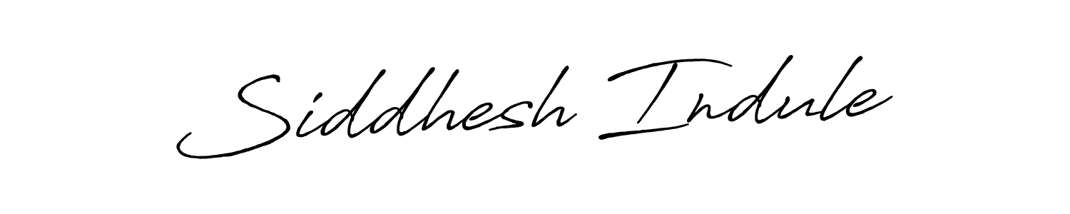 Make a beautiful signature design for name Siddhesh Indule. With this signature (Antro_Vectra_Bolder) style, you can create a handwritten signature for free. Siddhesh Indule signature style 7 images and pictures png