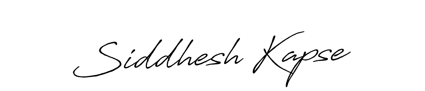 Create a beautiful signature design for name Siddhesh Kapse. With this signature (Antro_Vectra_Bolder) fonts, you can make a handwritten signature for free. Siddhesh Kapse signature style 7 images and pictures png