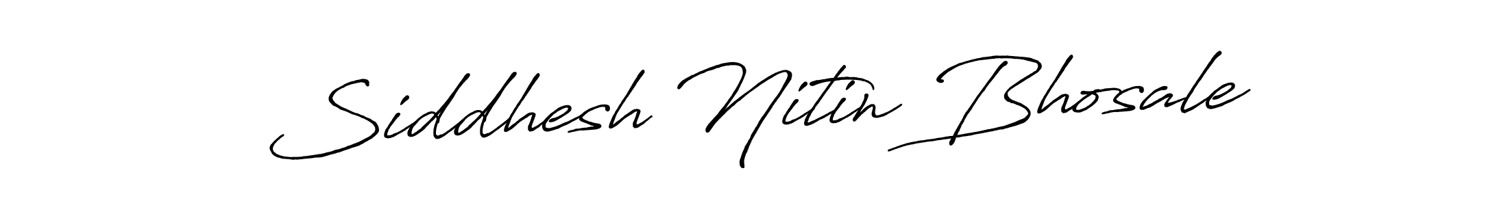 Design your own signature with our free online signature maker. With this signature software, you can create a handwritten (Antro_Vectra_Bolder) signature for name Siddhesh Nitin Bhosale. Siddhesh Nitin Bhosale signature style 7 images and pictures png