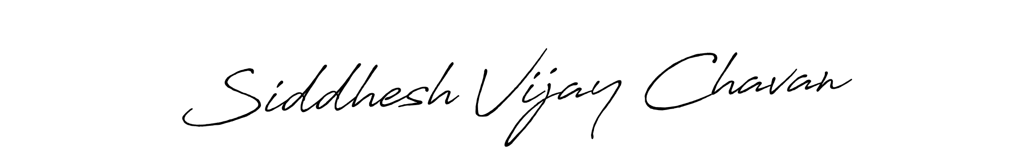 Create a beautiful signature design for name Siddhesh Vijay Chavan. With this signature (Antro_Vectra_Bolder) fonts, you can make a handwritten signature for free. Siddhesh Vijay Chavan signature style 7 images and pictures png