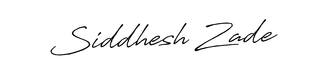 Create a beautiful signature design for name Siddhesh Zade. With this signature (Antro_Vectra_Bolder) fonts, you can make a handwritten signature for free. Siddhesh Zade signature style 7 images and pictures png
