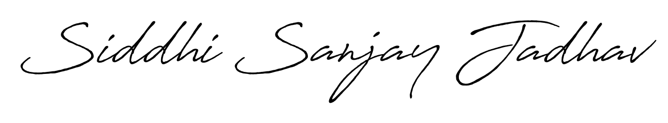 Try this chic Siddhi Sanjay Jadhav handwritten sign style. Using Antro_Vectra_Bolder font elements, it gives your name a sleek, memorable identity. Siddhi Sanjay Jadhav signature style 7 images and pictures png
