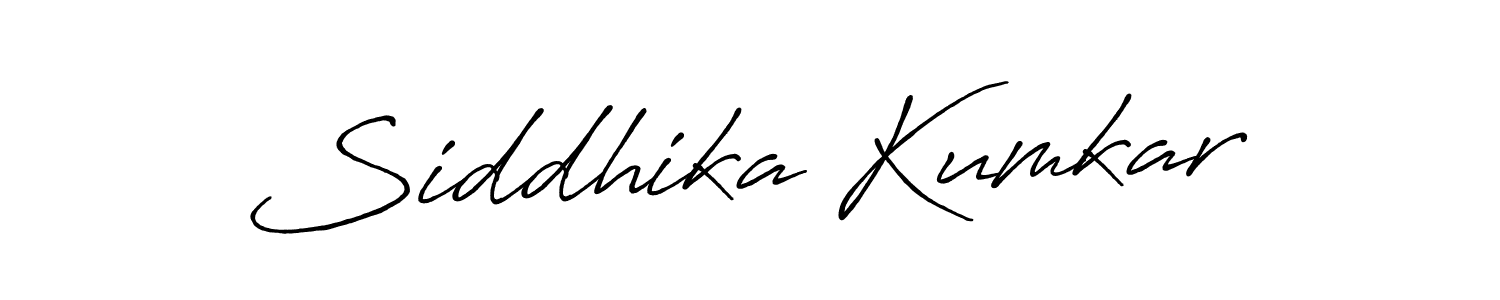 How to make Siddhika Kumkar signature? Antro_Vectra_Bolder is a professional autograph style. Create handwritten signature for Siddhika Kumkar name. Siddhika Kumkar signature style 7 images and pictures png