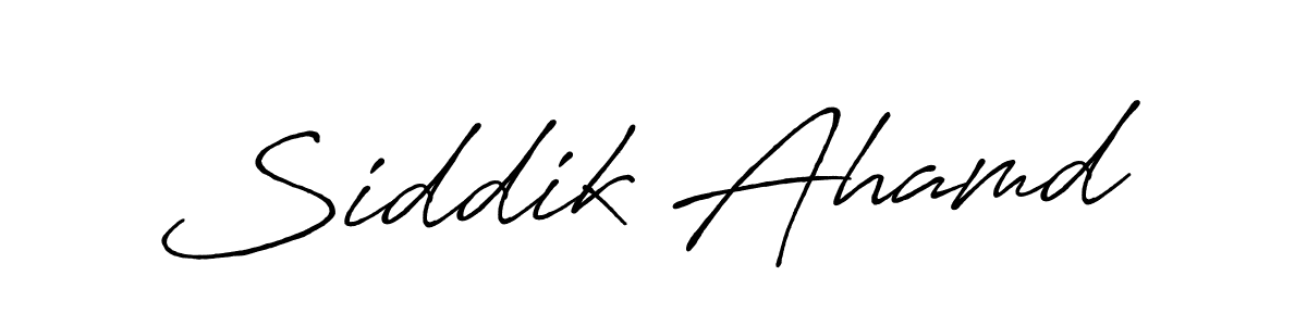 Siddik Ahamd stylish signature style. Best Handwritten Sign (Antro_Vectra_Bolder) for my name. Handwritten Signature Collection Ideas for my name Siddik Ahamd. Siddik Ahamd signature style 7 images and pictures png