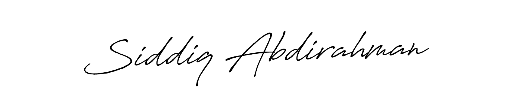Siddiq Abdirahman stylish signature style. Best Handwritten Sign (Antro_Vectra_Bolder) for my name. Handwritten Signature Collection Ideas for my name Siddiq Abdirahman. Siddiq Abdirahman signature style 7 images and pictures png