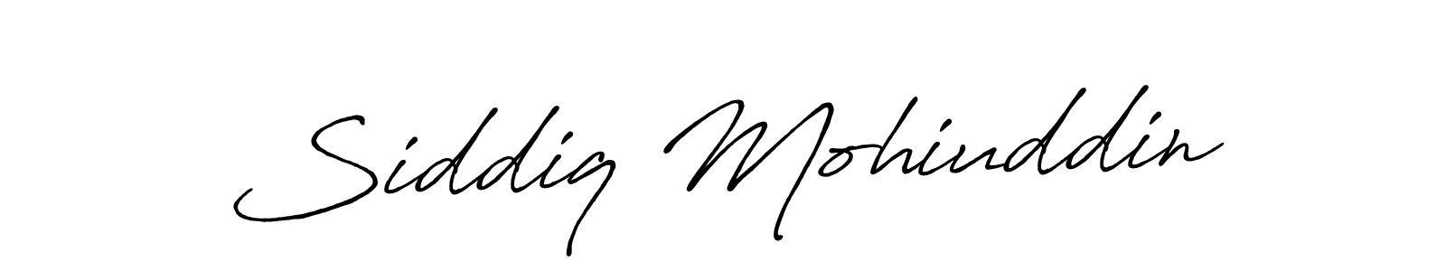 Siddiq Mohiuddin stylish signature style. Best Handwritten Sign (Antro_Vectra_Bolder) for my name. Handwritten Signature Collection Ideas for my name Siddiq Mohiuddin. Siddiq Mohiuddin signature style 7 images and pictures png
