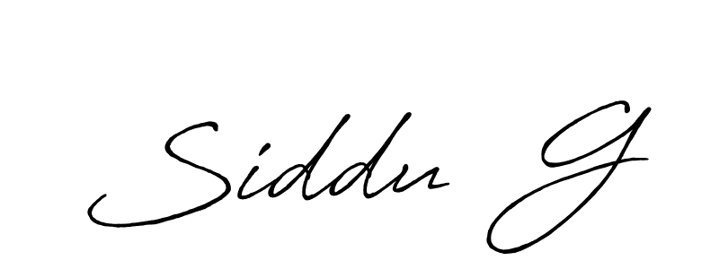 It looks lik you need a new signature style for name Siddu  G. Design unique handwritten (Antro_Vectra_Bolder) signature with our free signature maker in just a few clicks. Siddu  G signature style 7 images and pictures png