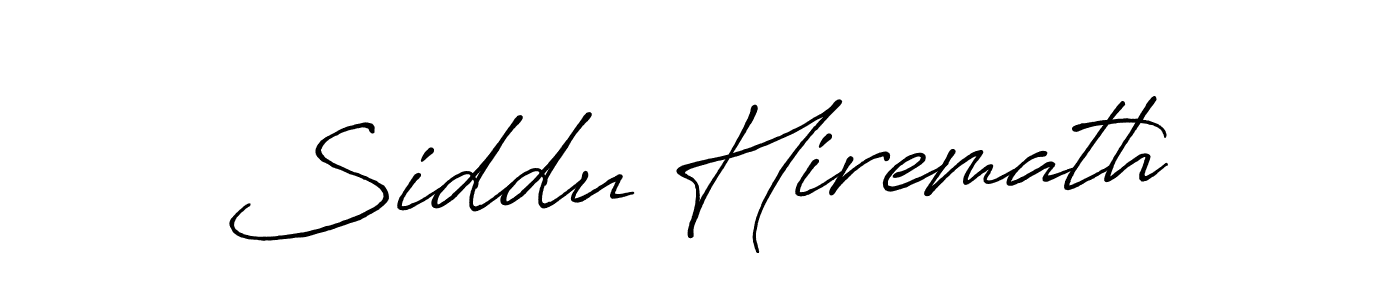 Make a beautiful signature design for name Siddu Hiremath. With this signature (Antro_Vectra_Bolder) style, you can create a handwritten signature for free. Siddu Hiremath signature style 7 images and pictures png