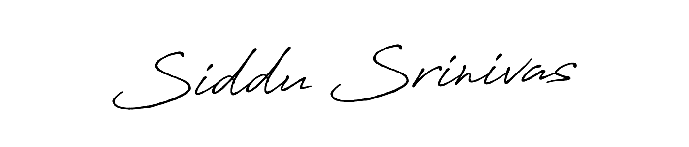 Make a beautiful signature design for name Siddu Srinivas. With this signature (Antro_Vectra_Bolder) style, you can create a handwritten signature for free. Siddu Srinivas signature style 7 images and pictures png