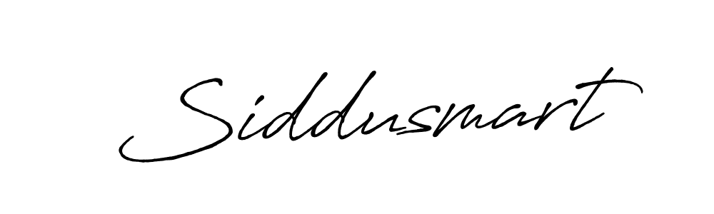 Use a signature maker to create a handwritten signature online. With this signature software, you can design (Antro_Vectra_Bolder) your own signature for name Siddusmart. Siddusmart signature style 7 images and pictures png