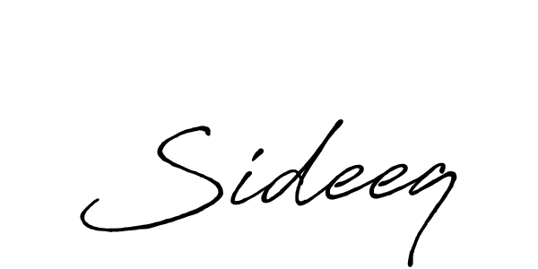 Also we have Sideeq name is the best signature style. Create professional handwritten signature collection using Antro_Vectra_Bolder autograph style. Sideeq signature style 7 images and pictures png