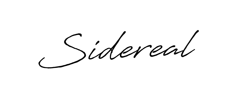 Also we have Sidereal name is the best signature style. Create professional handwritten signature collection using Antro_Vectra_Bolder autograph style. Sidereal signature style 7 images and pictures png